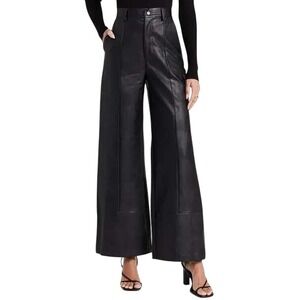 Bardot Marlowe PU Wide Leg Pants Black Vegan Leather Trousers XS NWT
